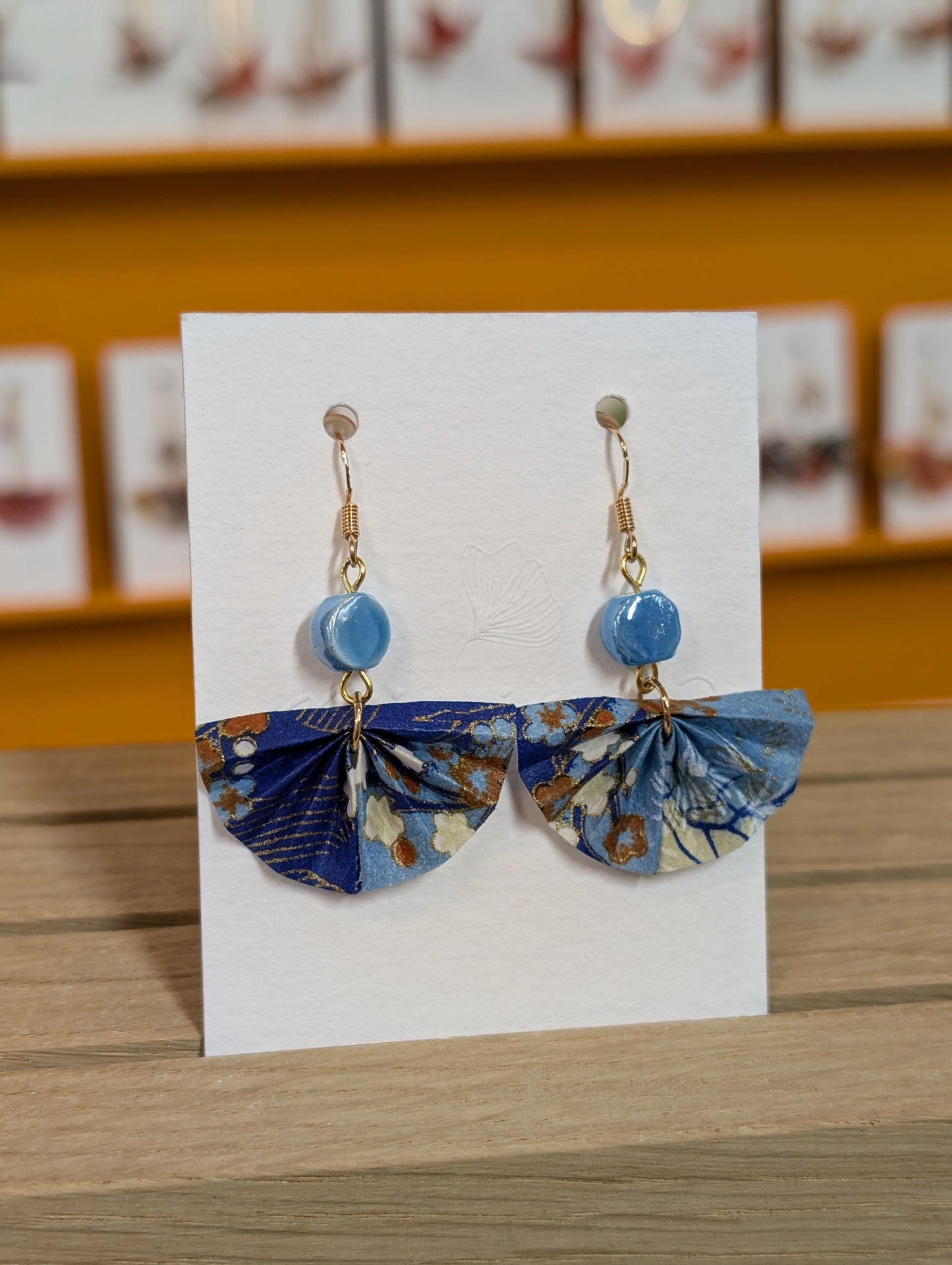 Handmade Origami Fan Earrings