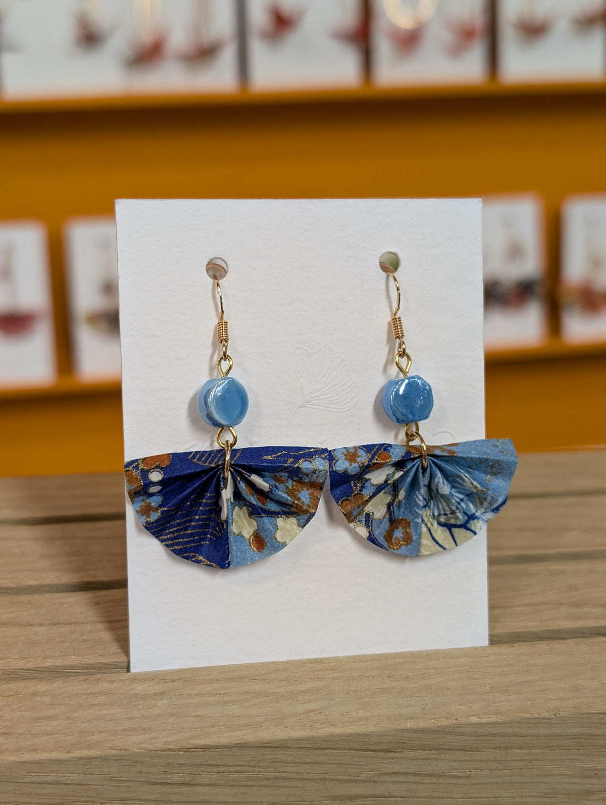 Handmade Origami Fan Earrings
