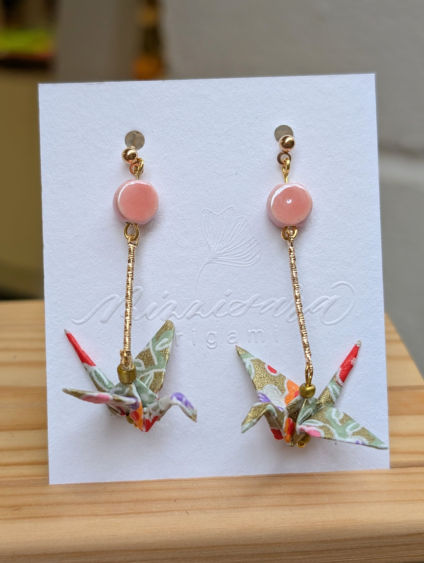 Handmade Origami Crane Earrings - Multiple styles To Choose From