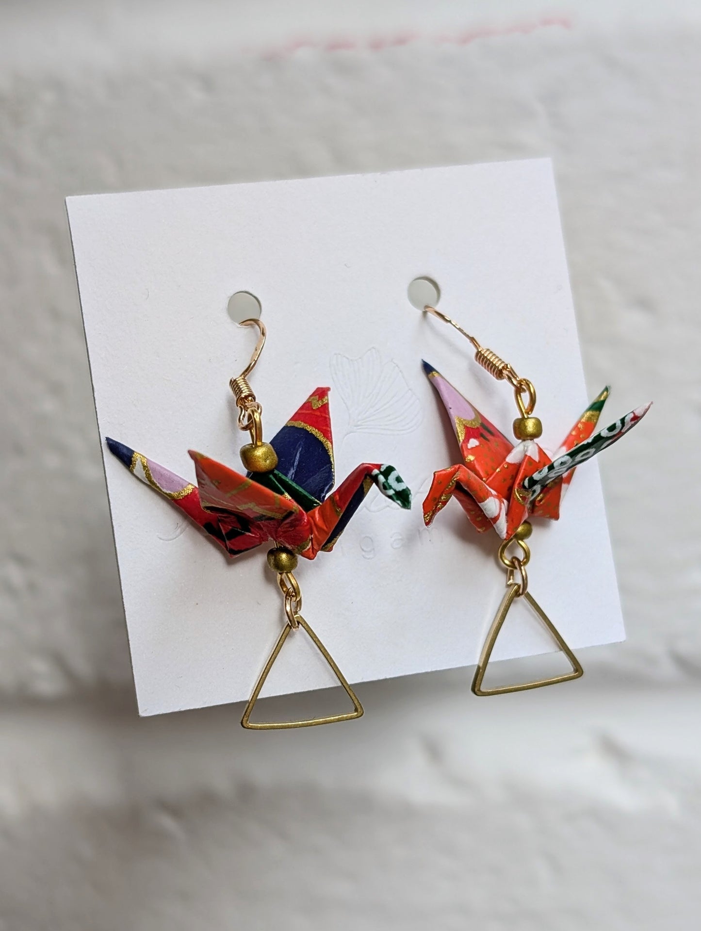 Handmade Origami Crane Earrings - Multiple styles To Choose From