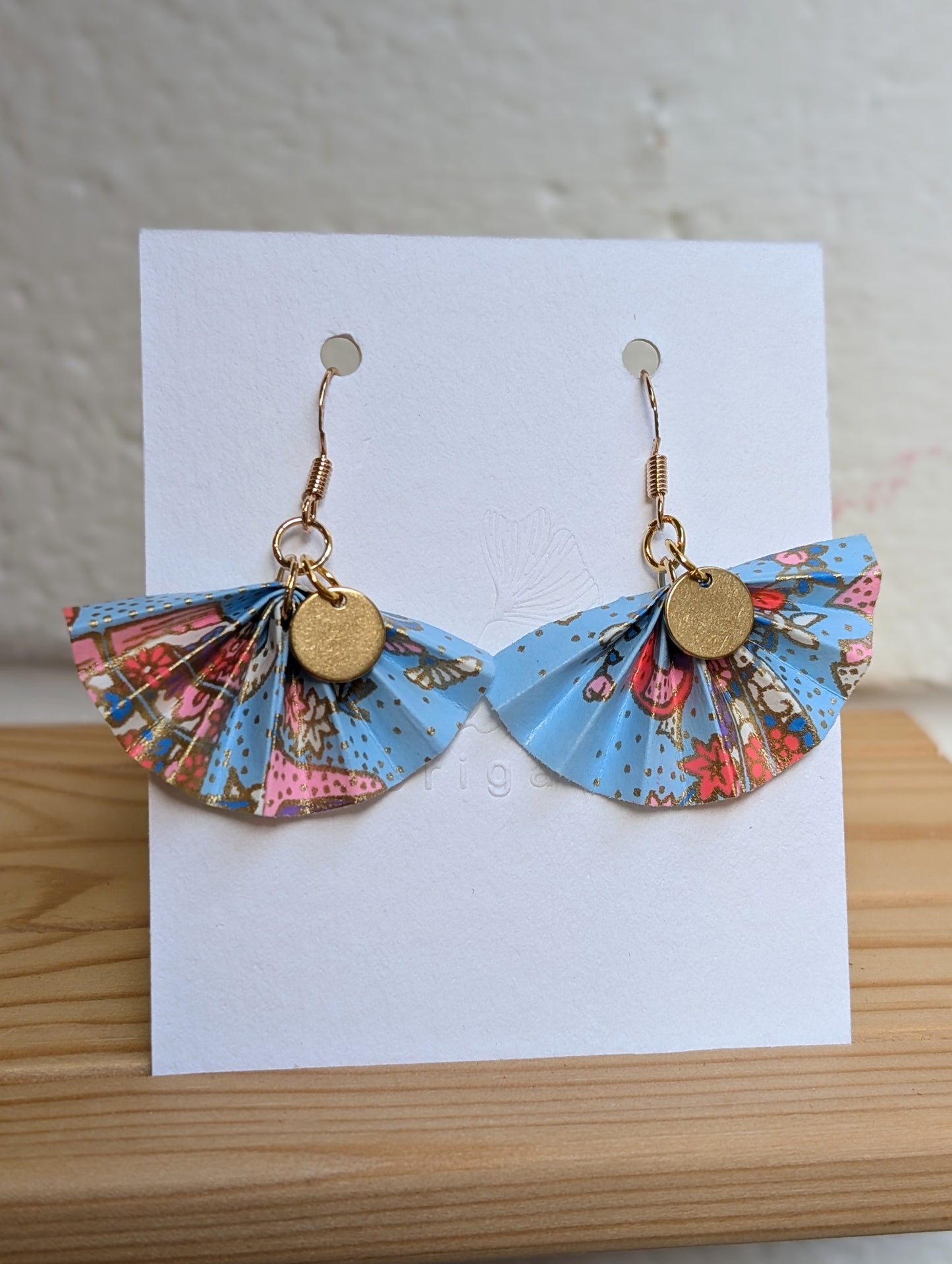 Handmade Origami Fan Earrings