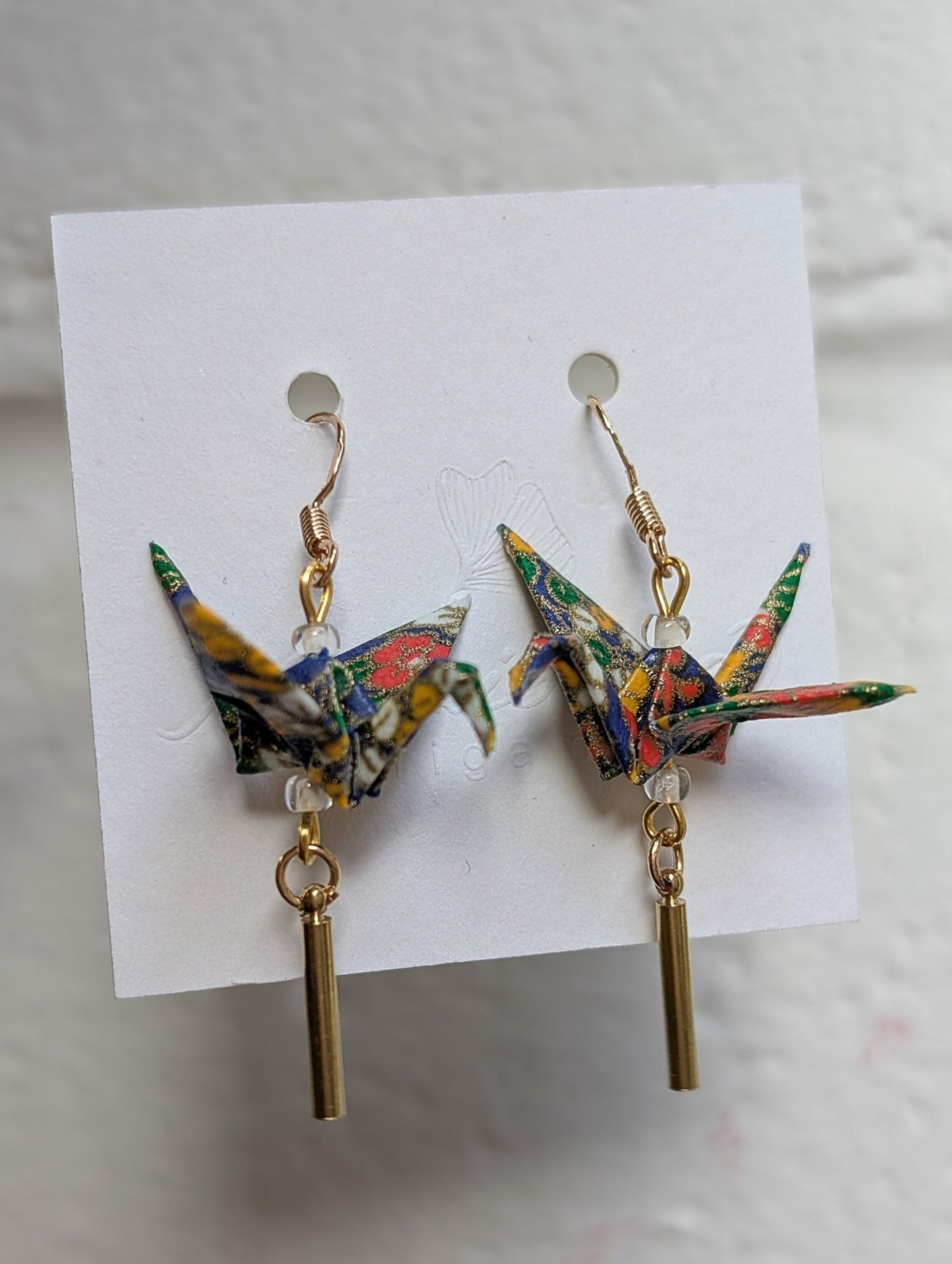 Handmade Origami Crane Earrings - Multiple styles To Choose From