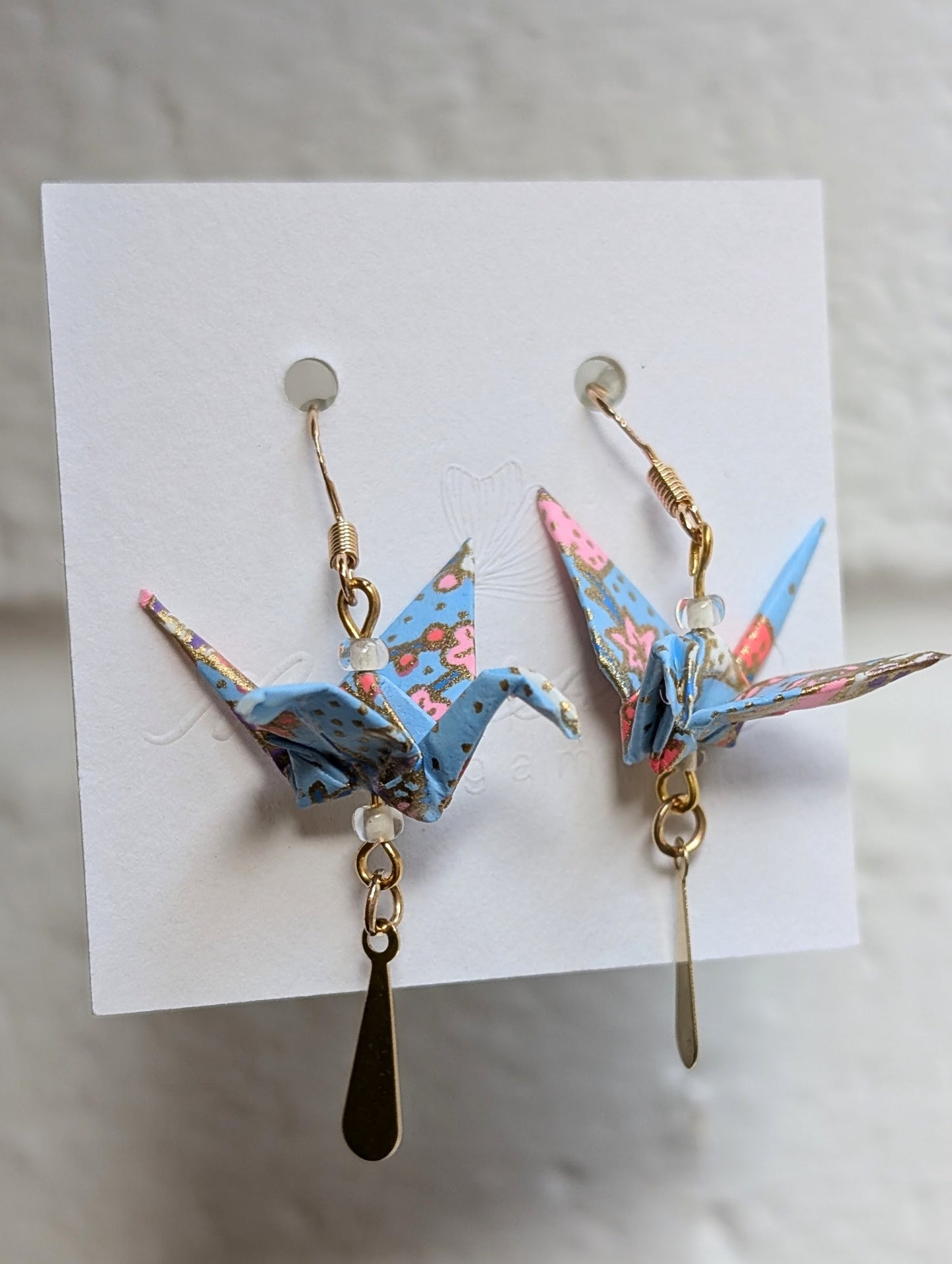 Handmade Origami Crane Earrings - Multiple styles To Choose From
