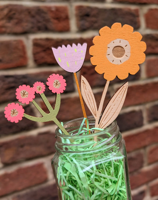 Small Sunflower Posy - Set Of 3 Stems