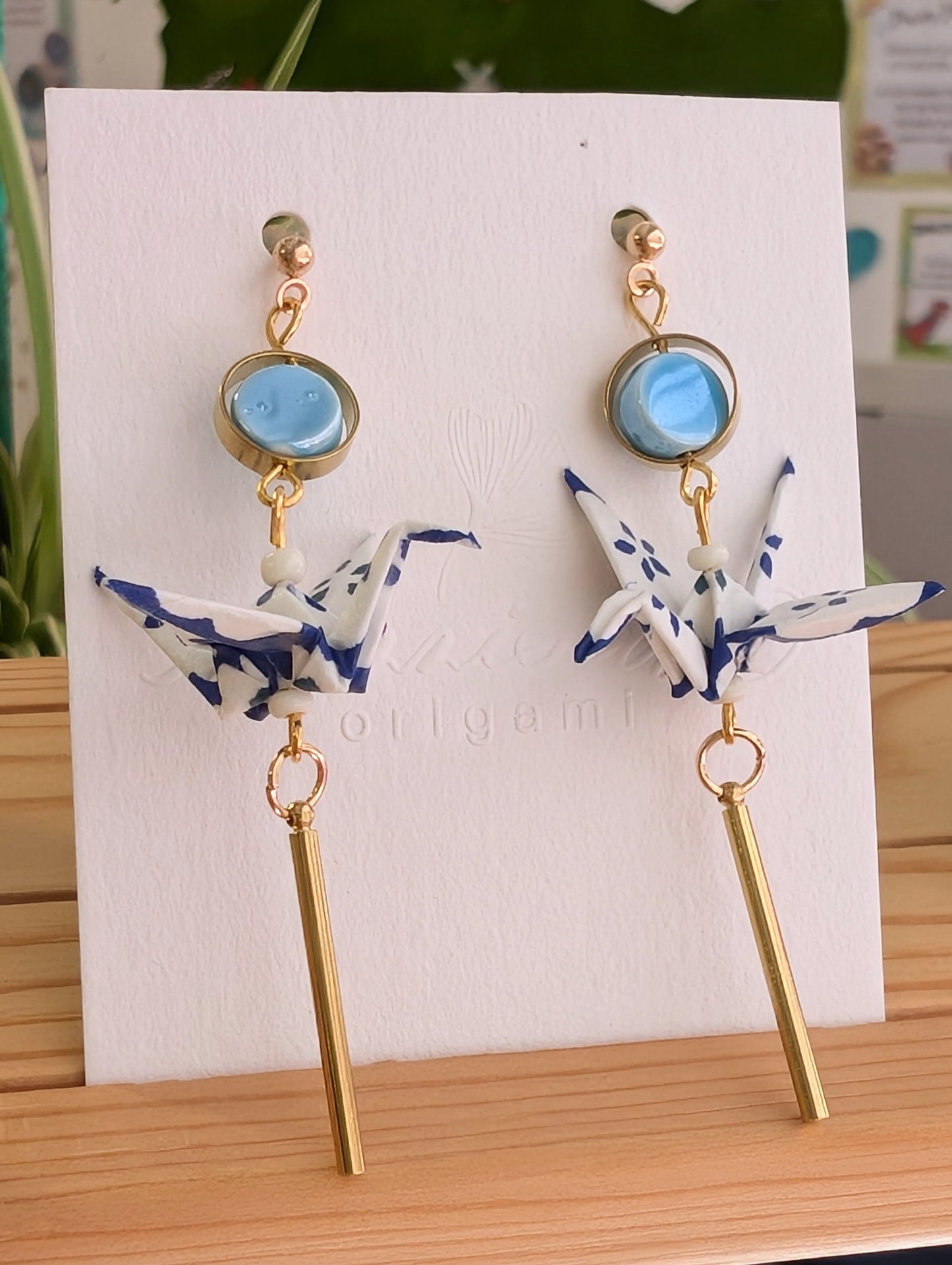 Handmade Origami Crane Earrings - Multiple styles To Choose From