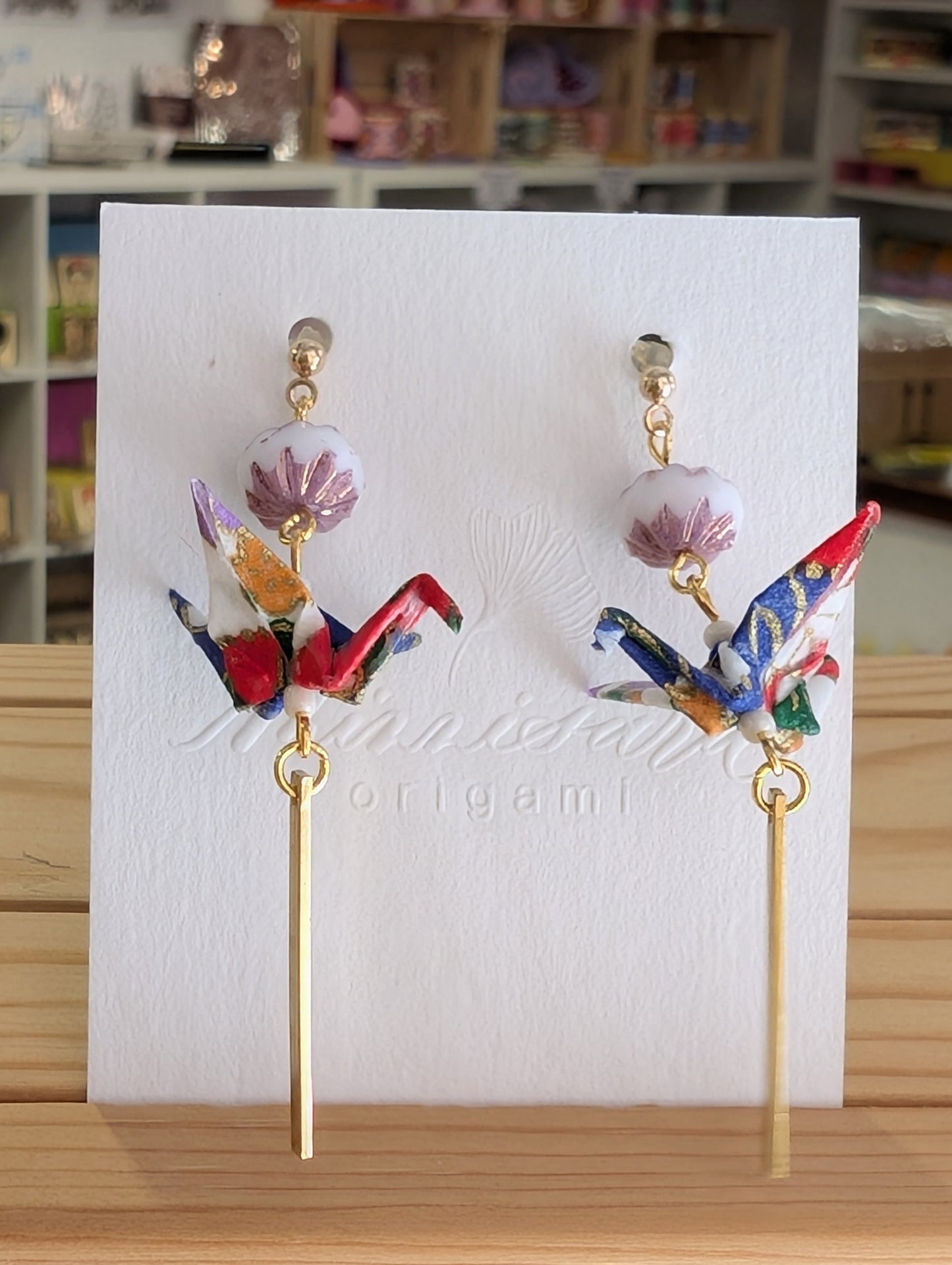 Handmade Origami Crane Earrings - Multiple styles To Choose From