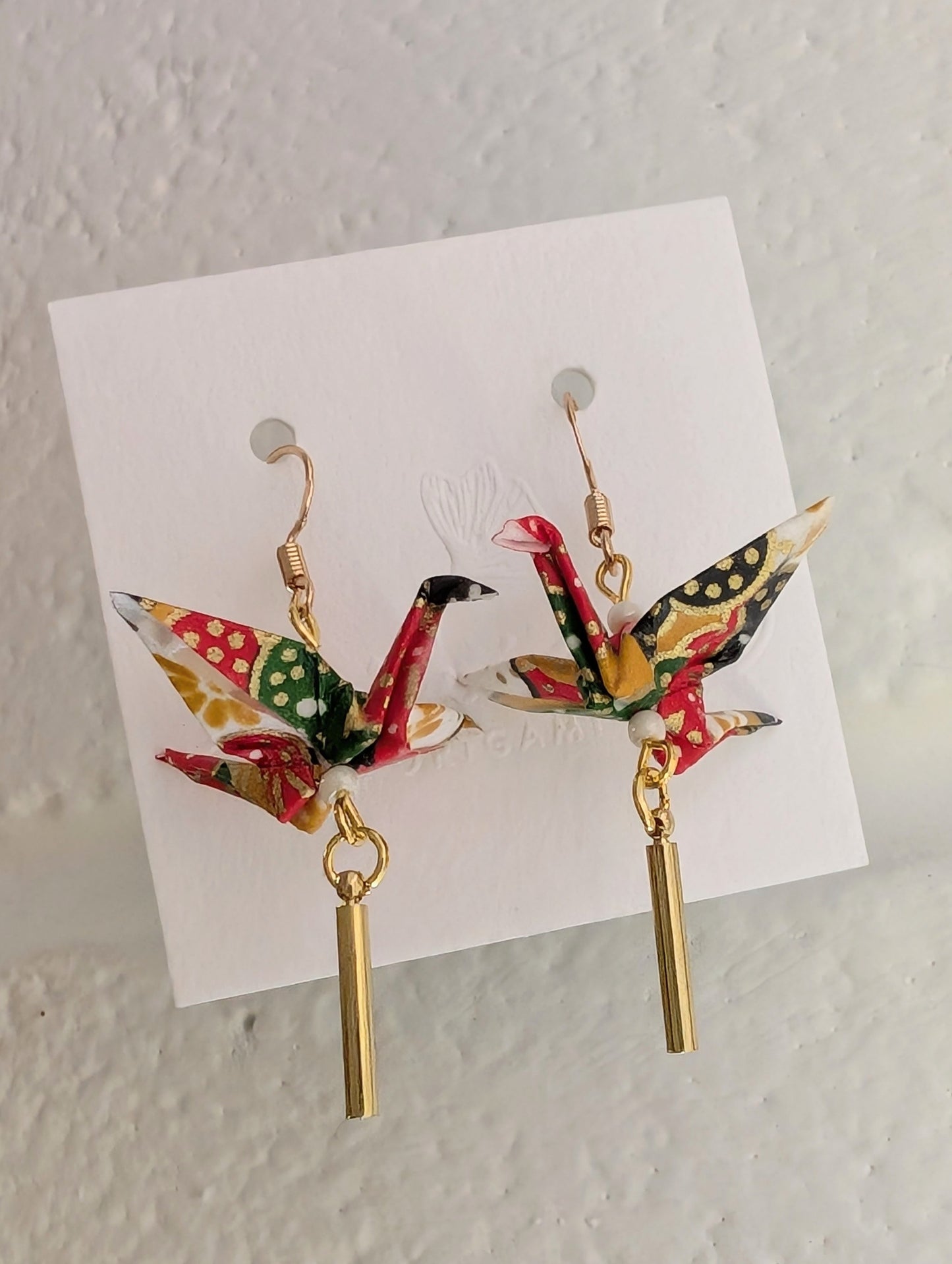 Handmade Origami Crane Earrings - Multiple styles To Choose From