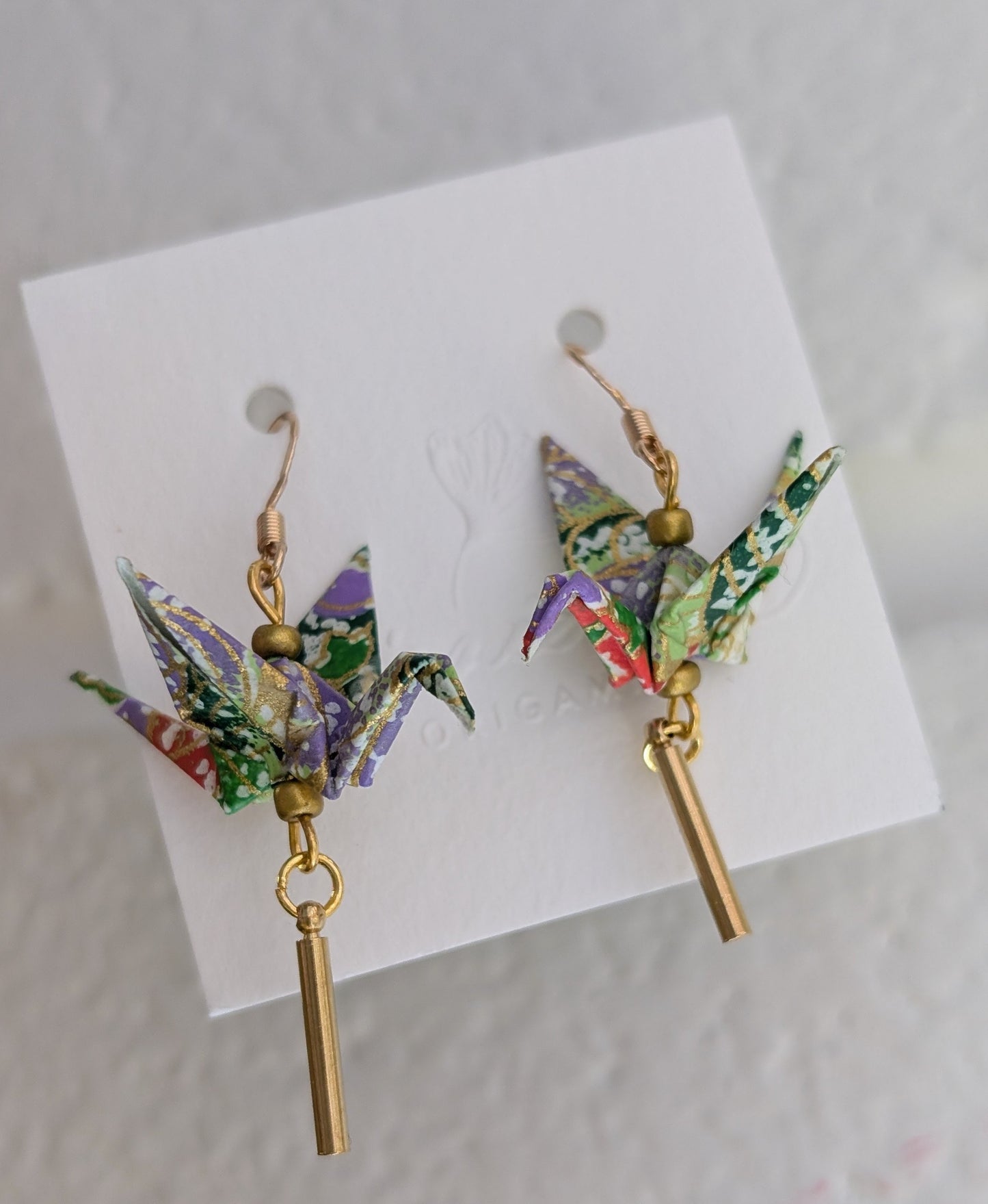 Handmade Origami Crane Earrings - Multiple styles To Choose From
