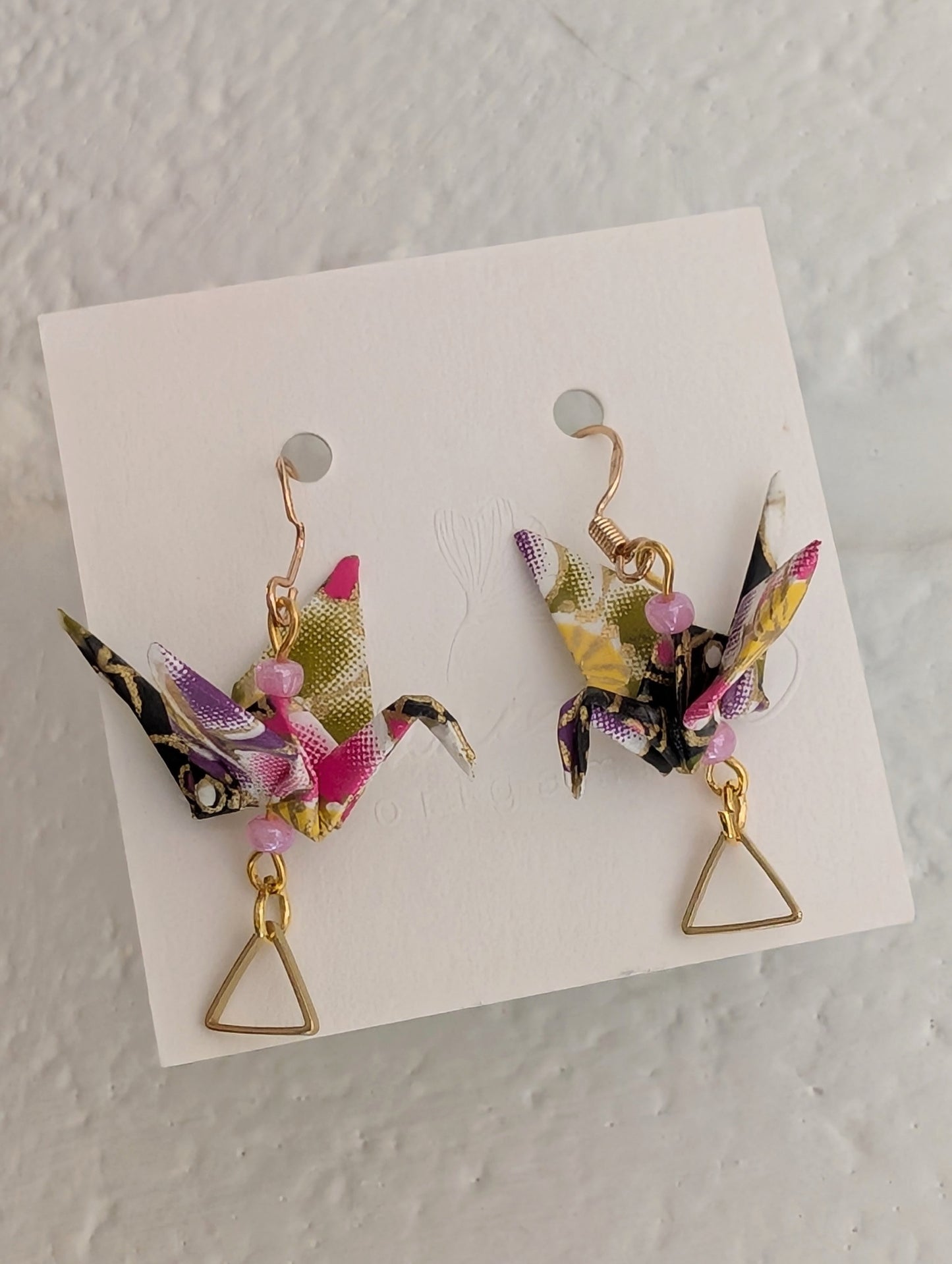 Handmade Origami Crane Earrings - Multiple styles To Choose From