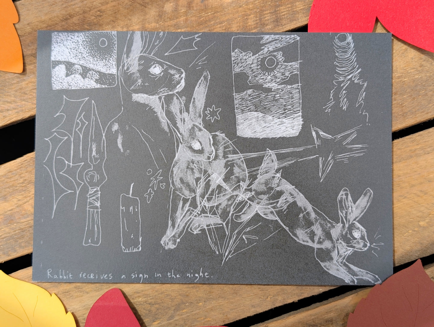 'Rabbit Receives A Sign' A5 Print