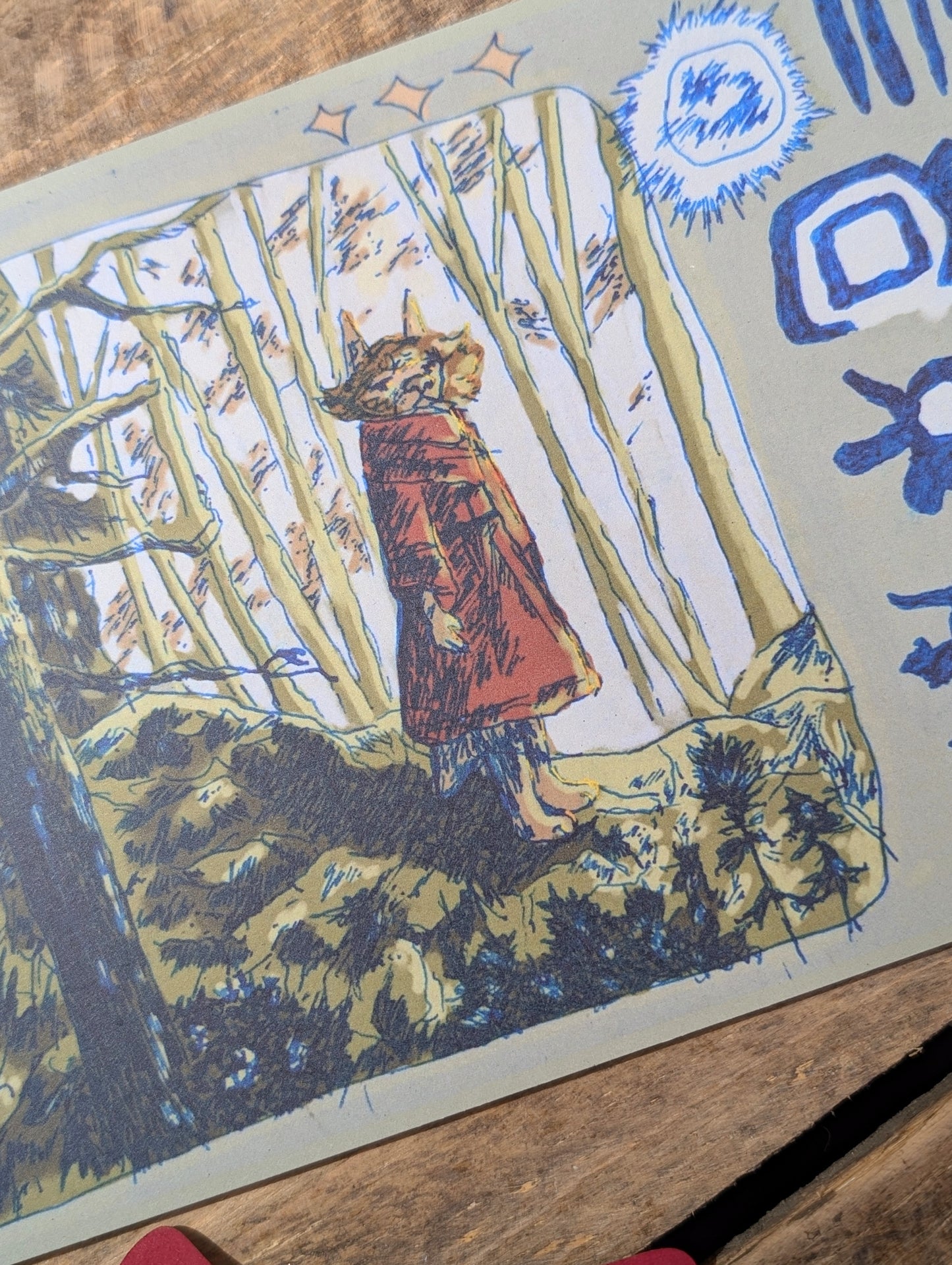 'Woodland Wolf' A5 Print