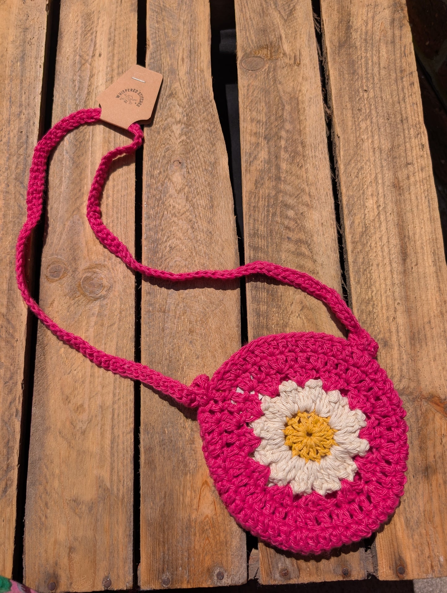 Children's Mini Crochet Sunflower Bag - 7 available colours