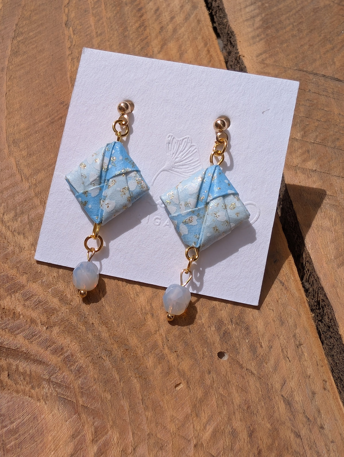 Handmade Origami Square Earrings