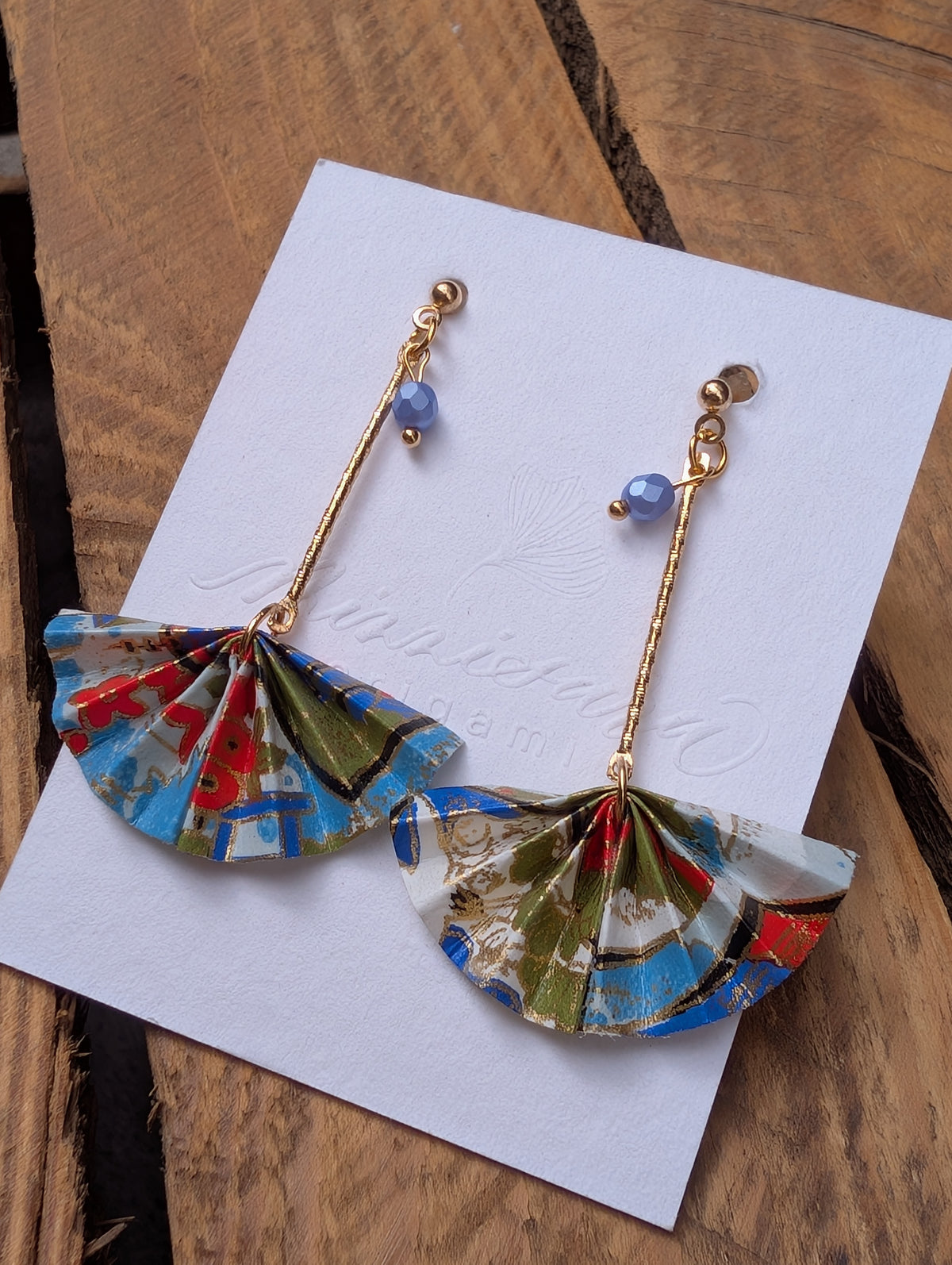 Handmade Origami Fan Earrings