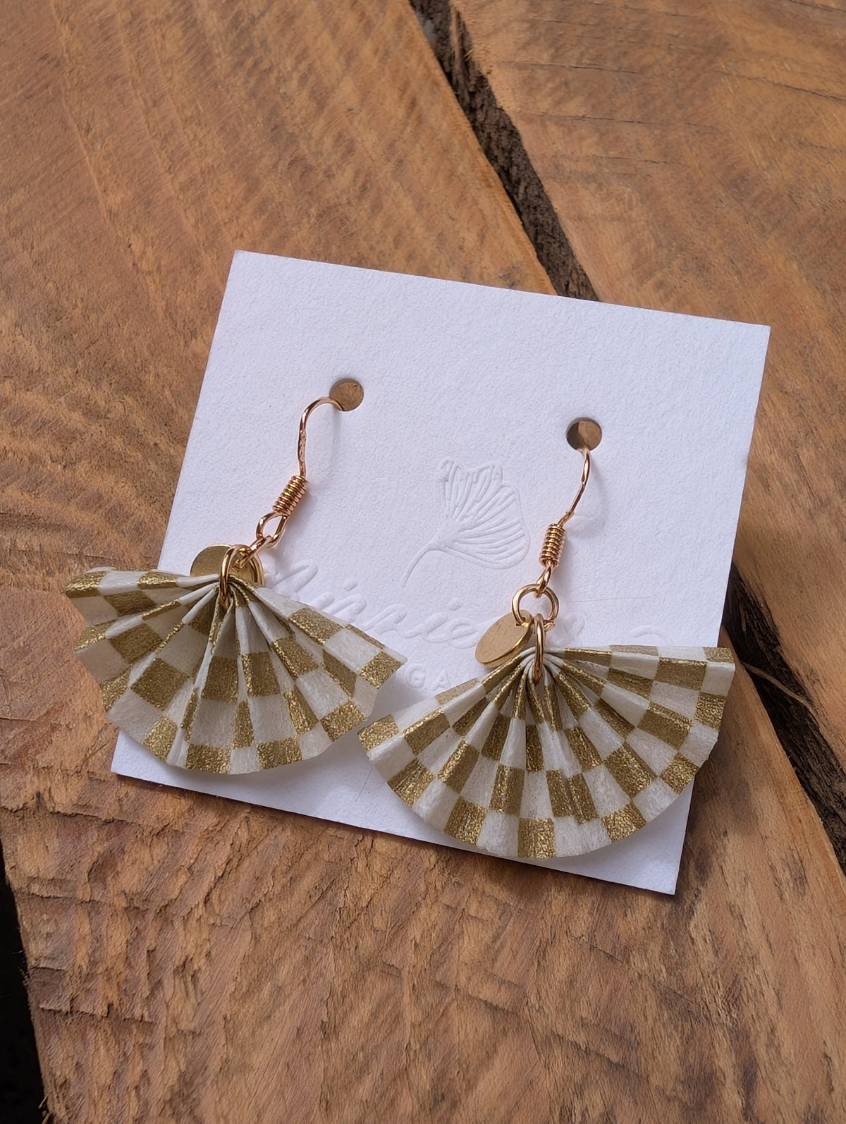 Handmade Origami Fan Earrings