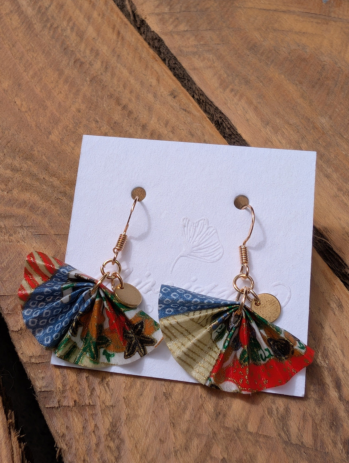 Handmade Origami Fan Earrings
