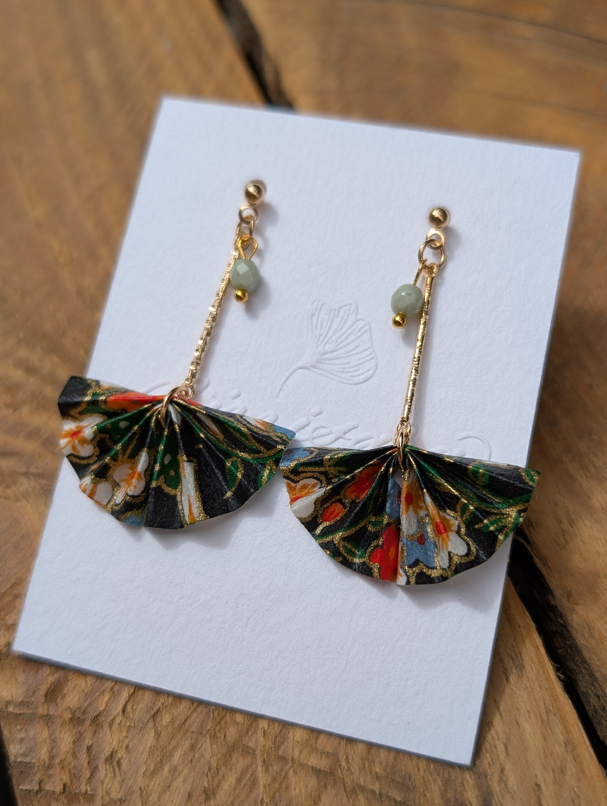 Handmade Origami Fan Earrings