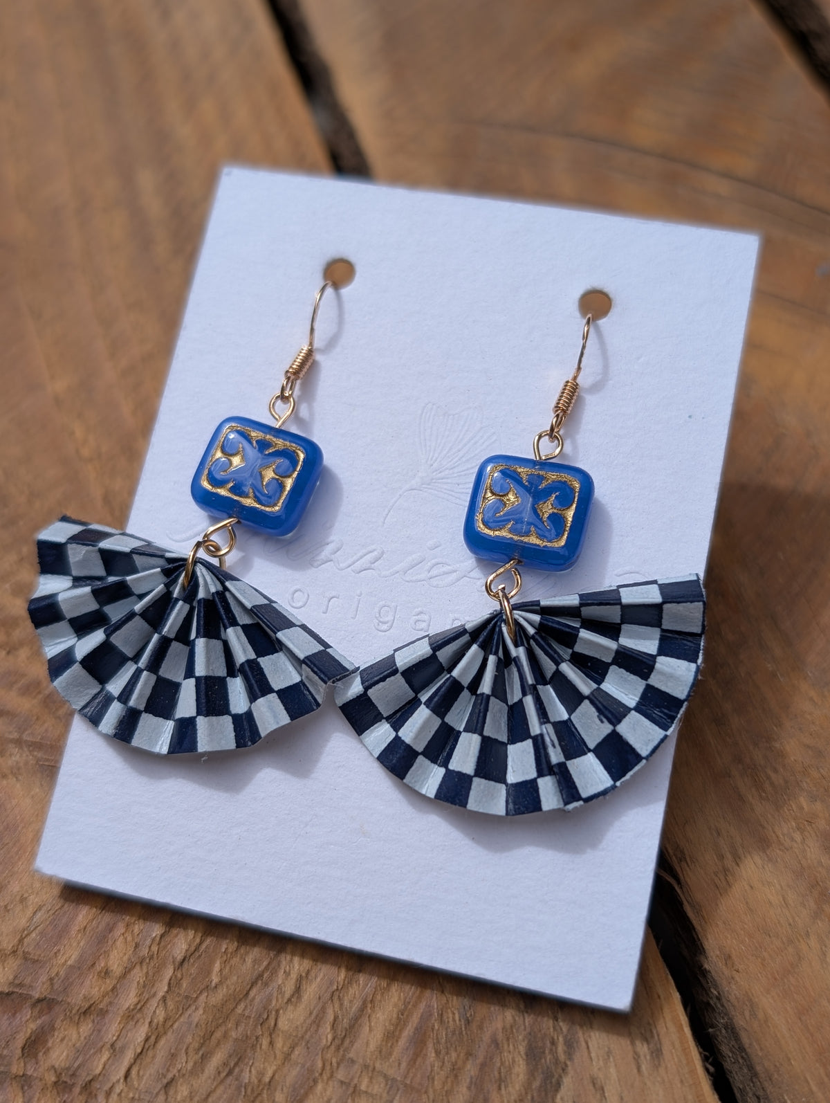 Handmade Origami Fan Earrings