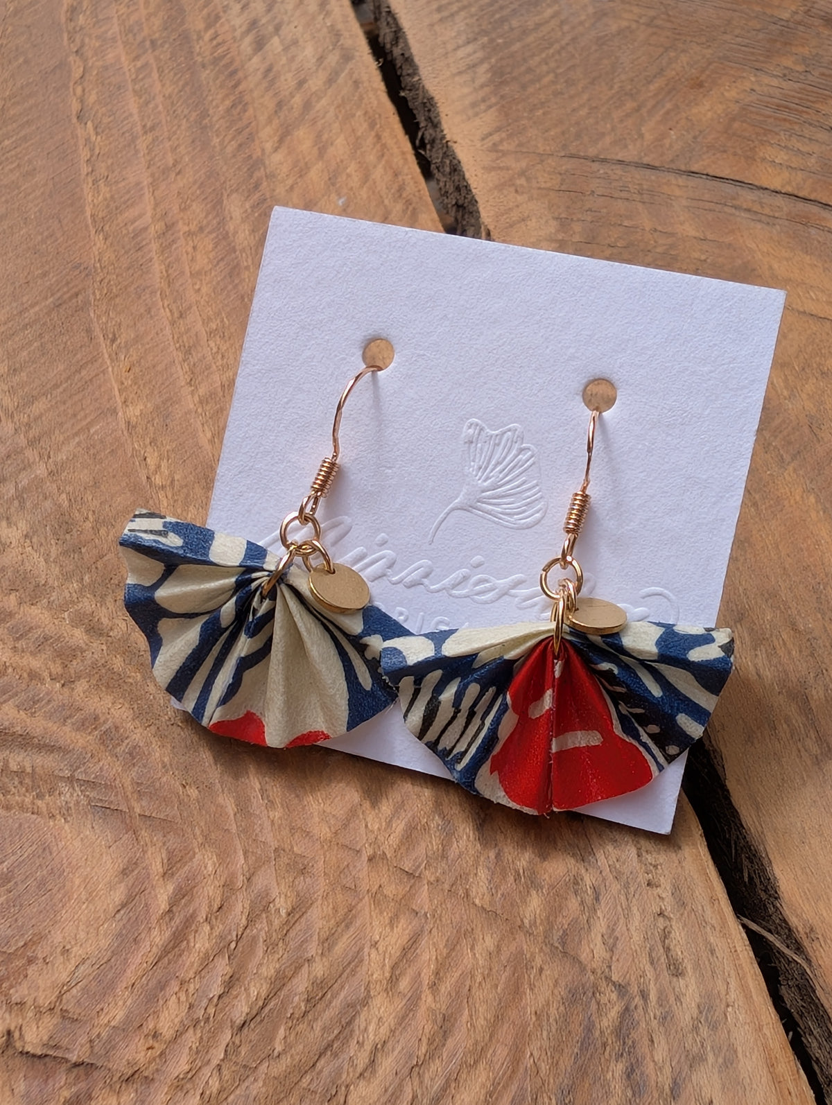 Handmade Origami Fan Earrings