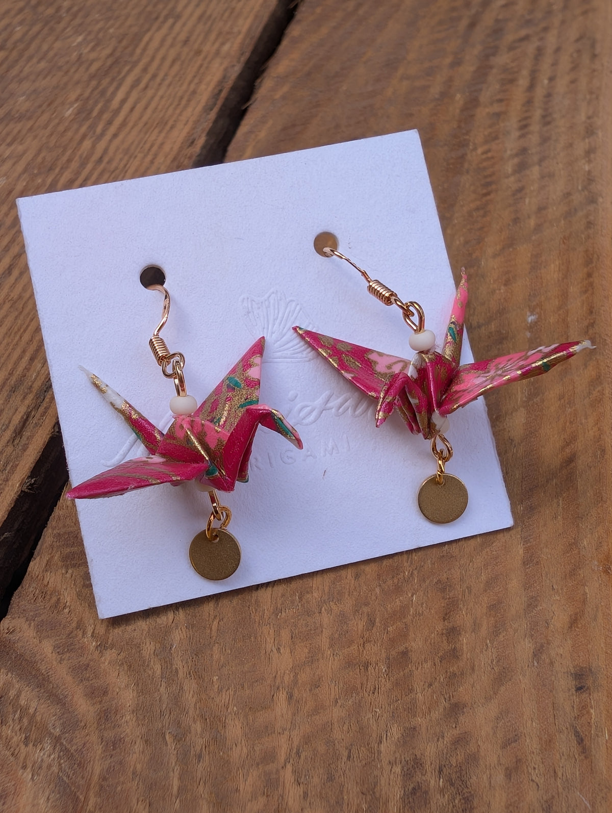 Handmade Origami Crane Earrings - Multiple styles To Choose From