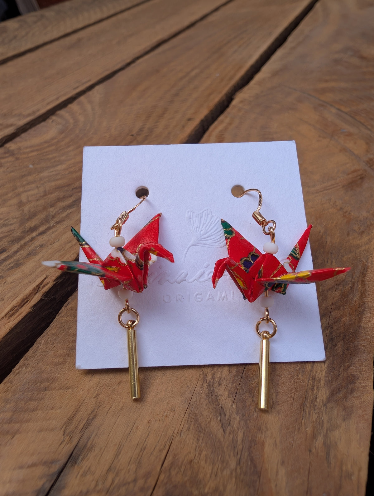 Handmade Origami Crane Earrings - Multiple styles To Choose From