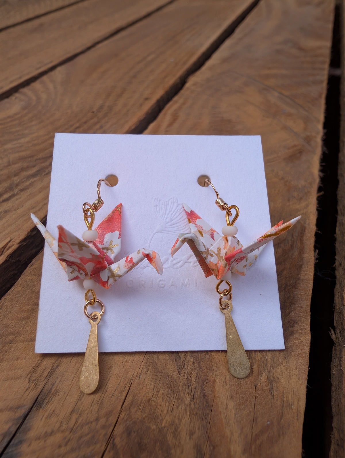 Handmade Origami Crane Earrings - Multiple styles To Choose From