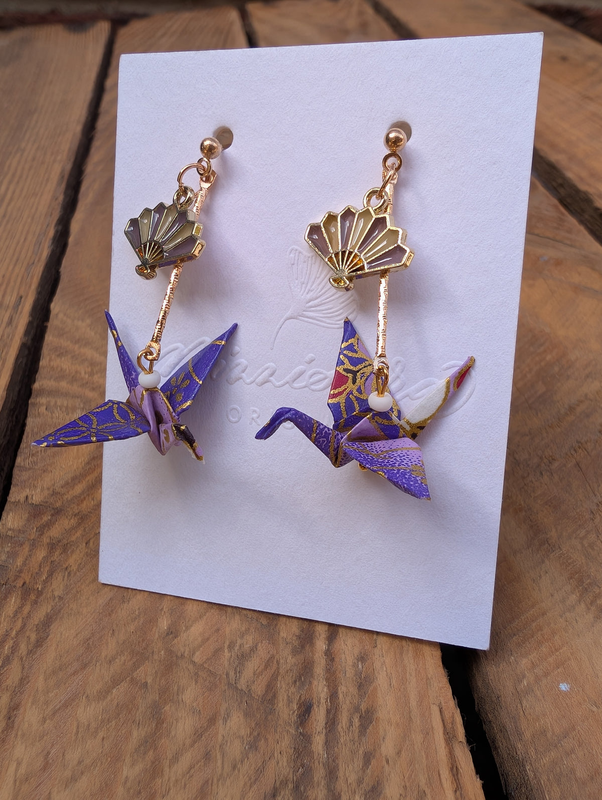 Handmade Origami Crane Earrings - Multiple styles To Choose From