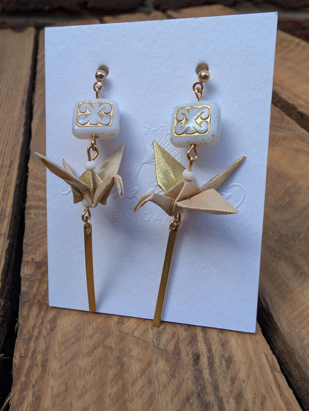 Handmade Origami Crane Earrings - Multiple styles To Choose From