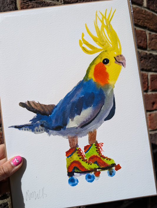 Roller Cockatoo Print - Available in 2 sizes