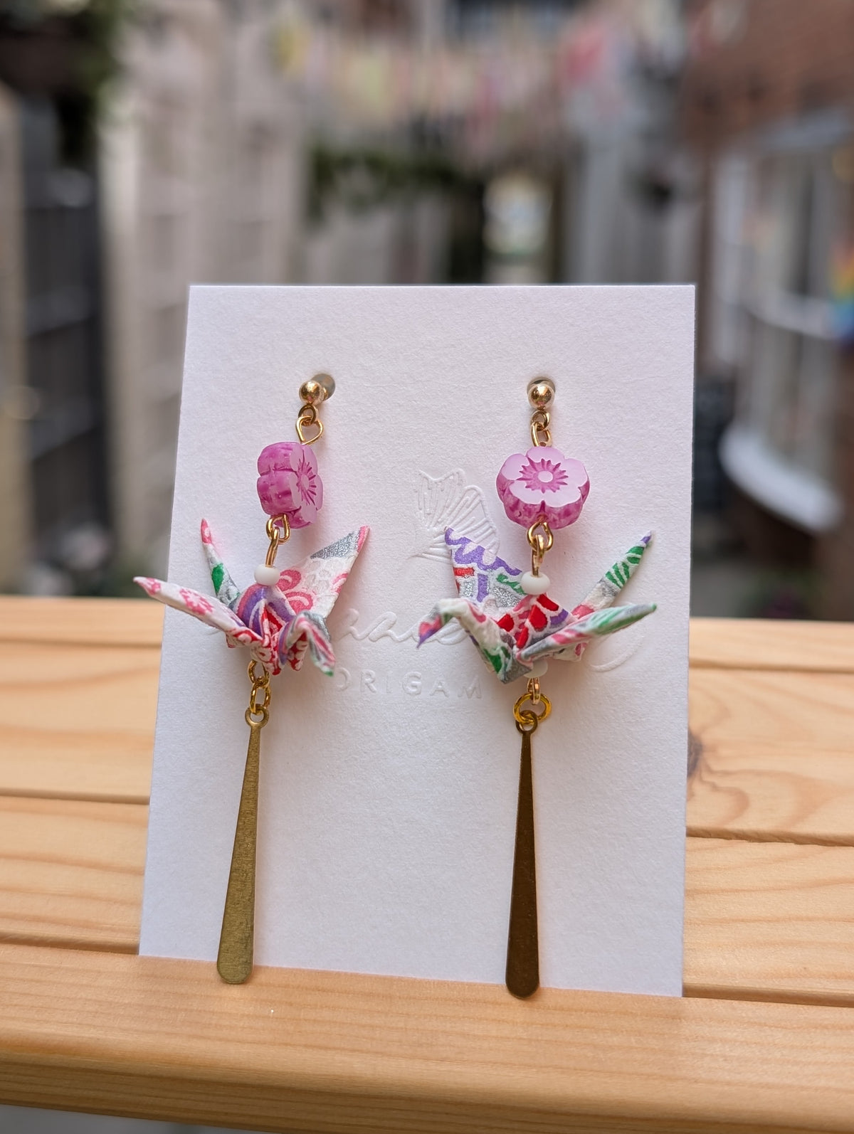 Handmade Origami Crane Earrings - Multiple styles To Choose From