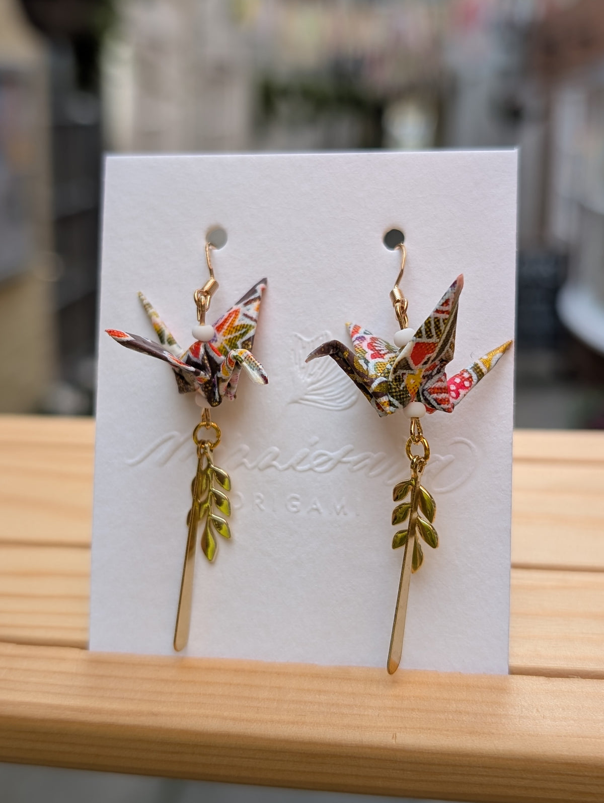 Handmade Origami Crane Earrings - Multiple styles To Choose From