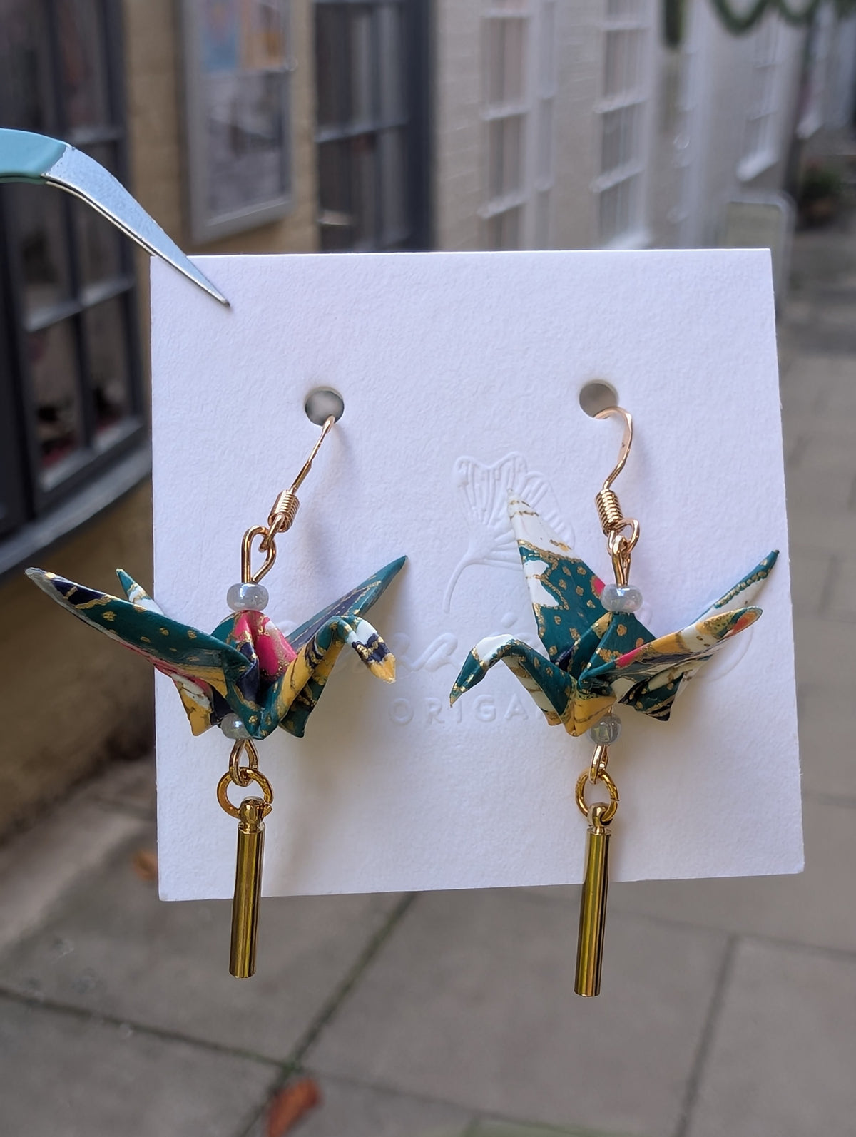 Handmade Origami Crane Earrings - Multiple styles To Choose From