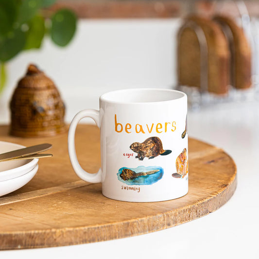 Beavers Ceramic Bird Mug