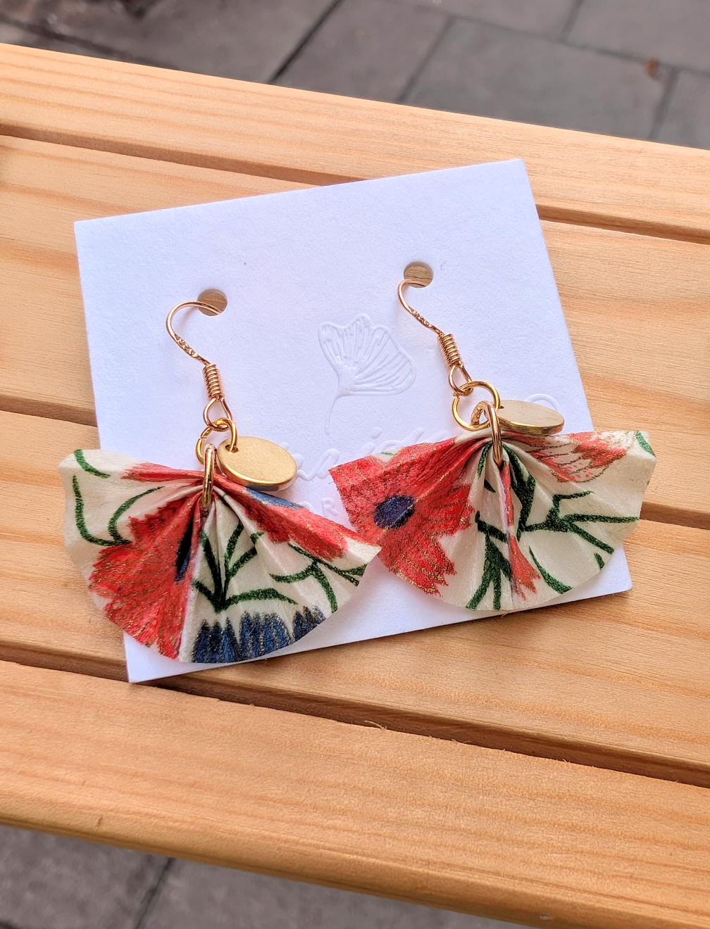 Handmade Origami Fan Earrings