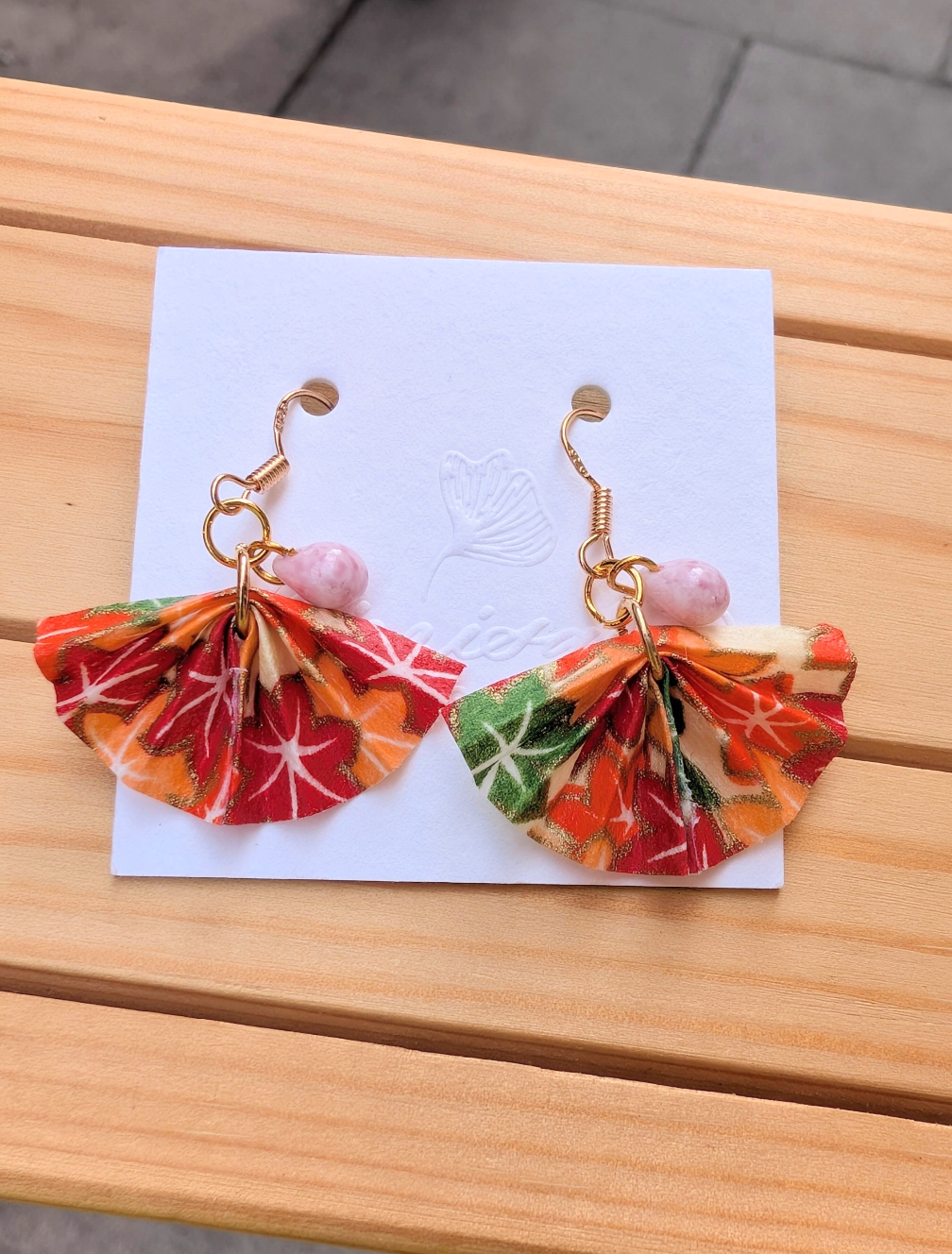 Handmade Origami Fan Earrings