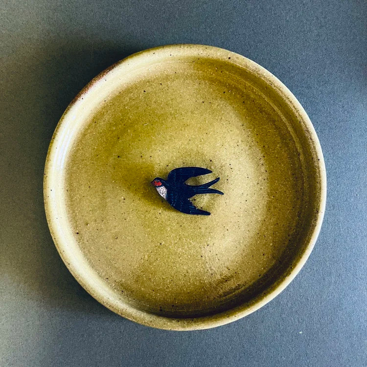 Swallow Hand Painted Mini Pin Brooch