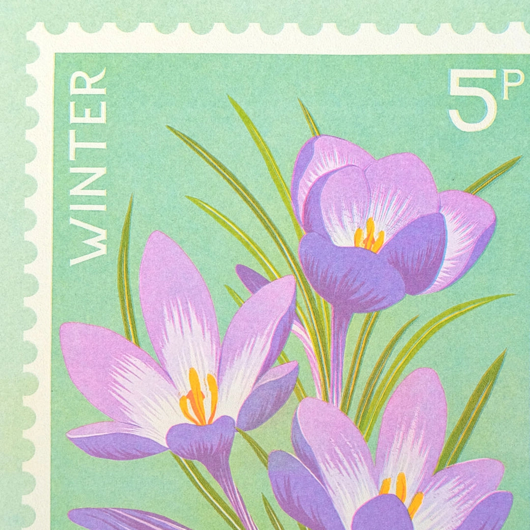 Crocus A5 Risograph Print