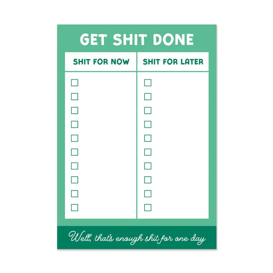 A6 Get Shit Done Notepad