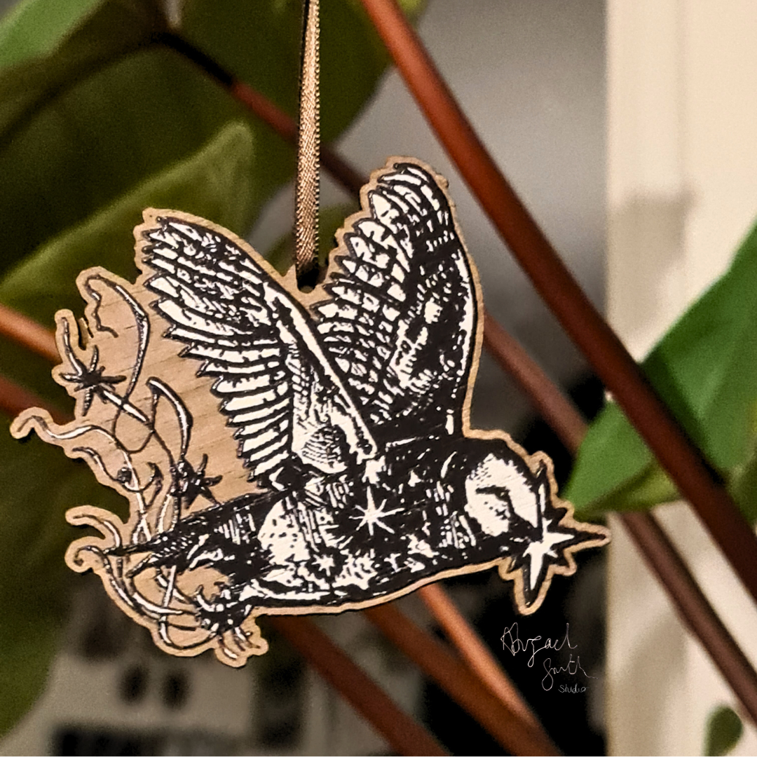 Wooden Decoration - Choose between Fairy, Owl or Moth