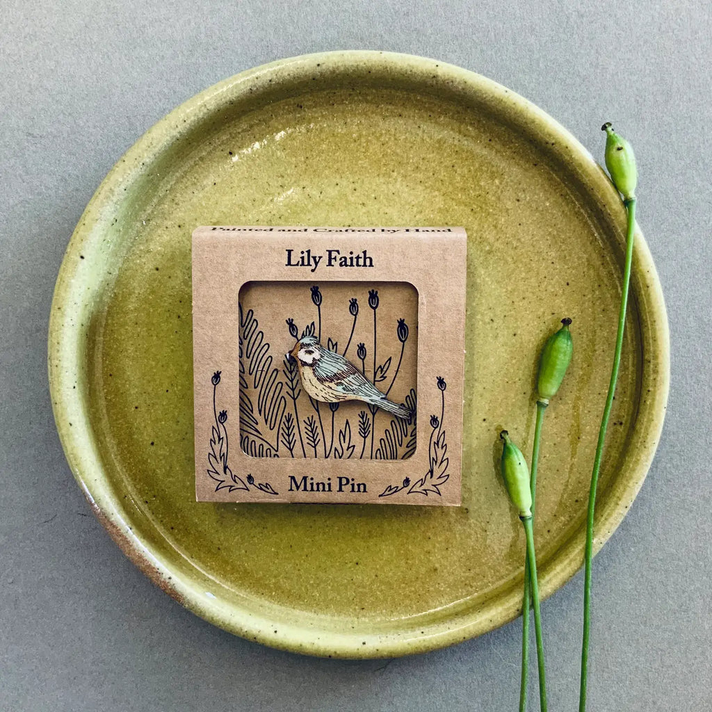 Blue Tit Hand Painted Mini Pin Brooch