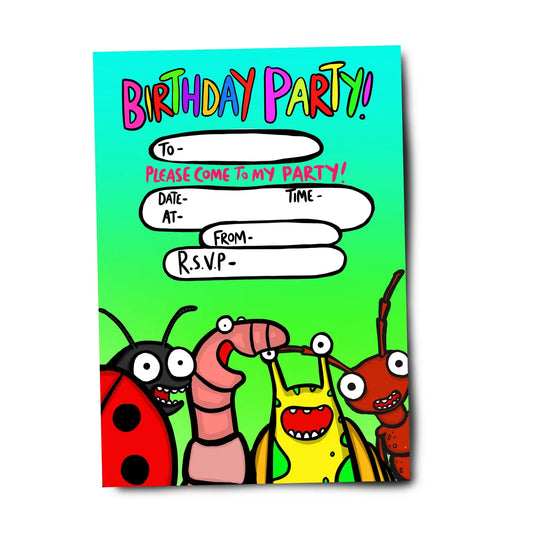 Garden Beasts Party Invitations