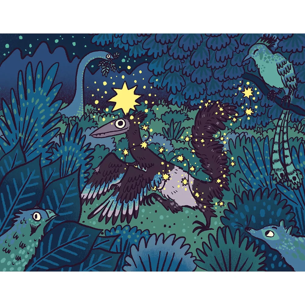 Archaeopteryx 'Dinos and Stars' Print - 2 Sizes Available