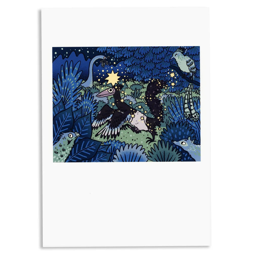 Archaeopteryx 'Dinos and Stars' Print - 2 Sizes Available