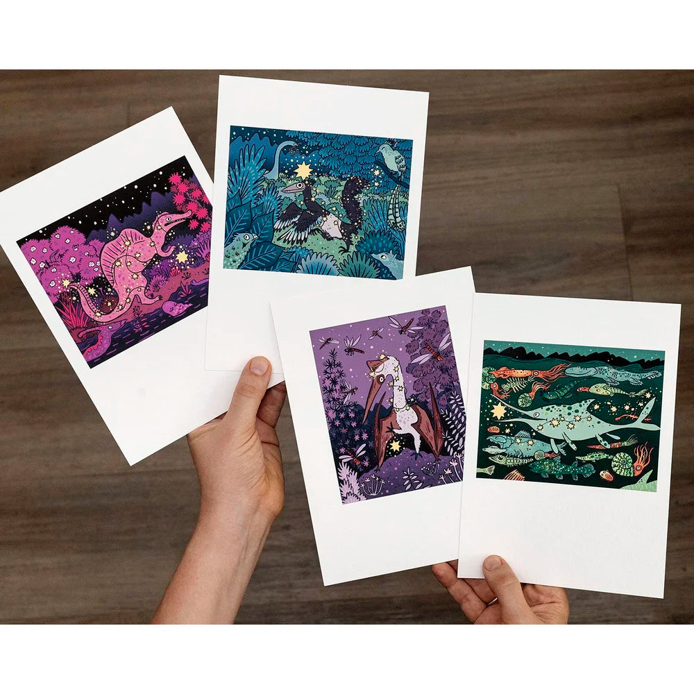 Archaeopteryx 'Dinos and Stars' Print - 2 Sizes Available