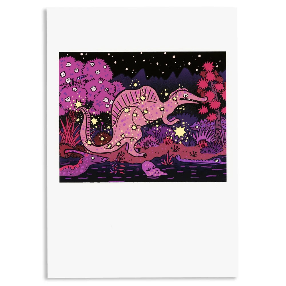 Spinosaurus 'Dinos and Stars' Print - 2 Sizes Available