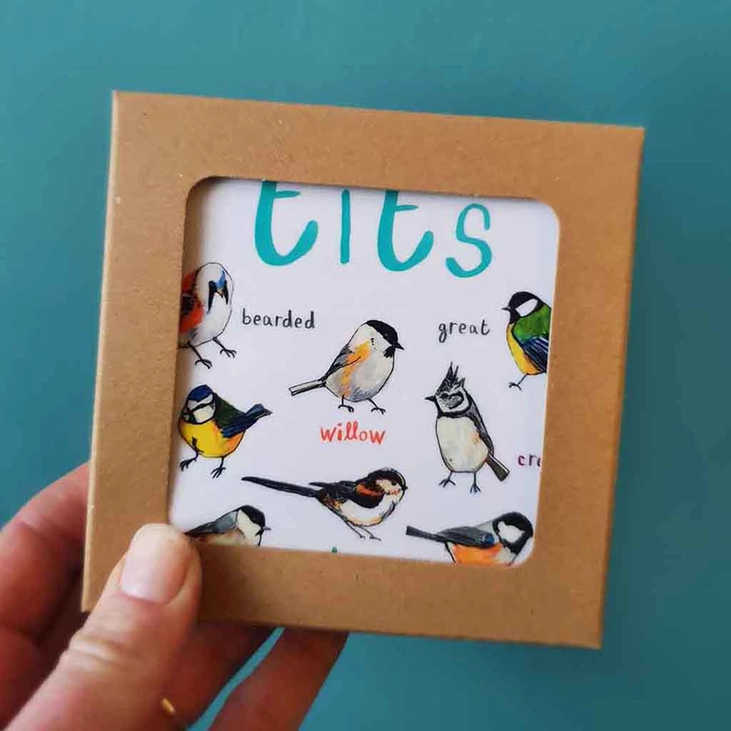 Set Of 6 Bird Pun Coasters