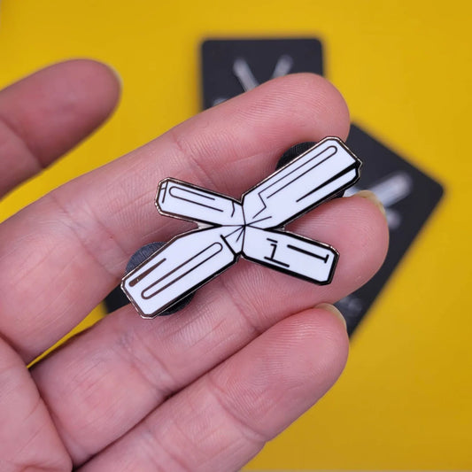 Bullet Rosette Snowflake Enamel Pin