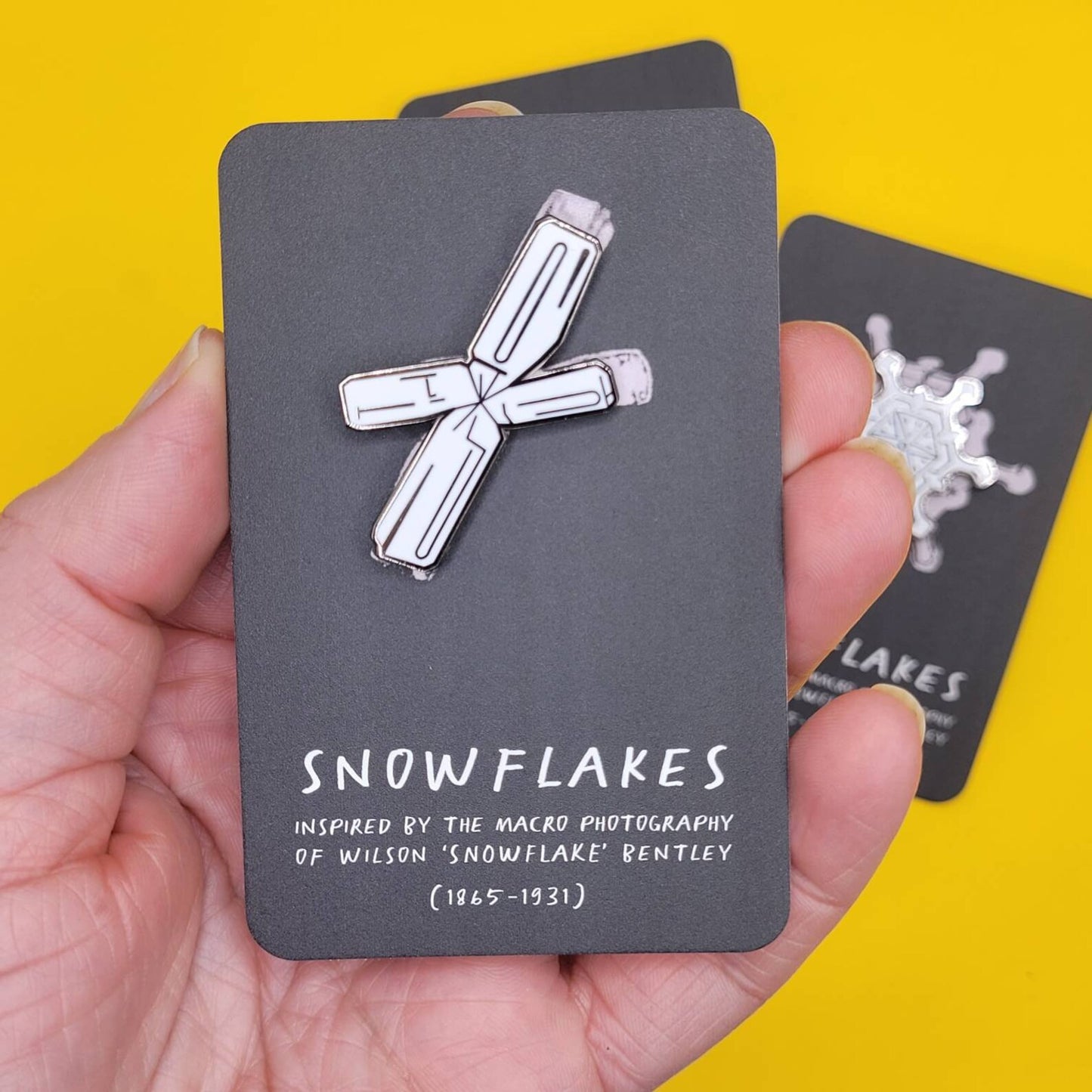 Bullet Rosette Snowflake Enamel Pin