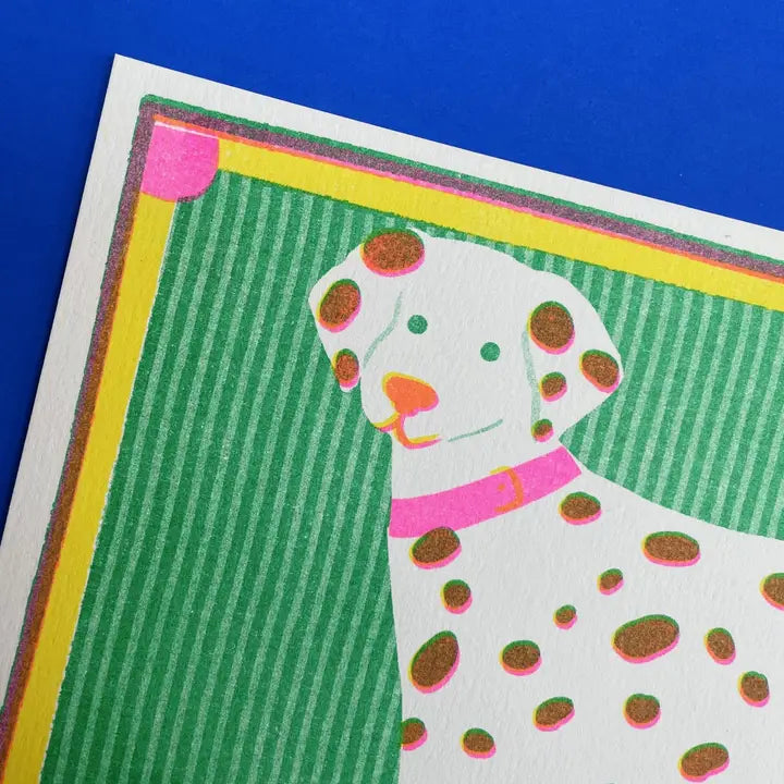 Dalmatian Risograph Mini Print - A5