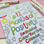 12 Months Of Positivity - Colour Your Own Calendar